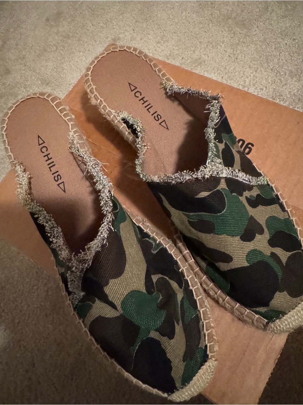 Chilis Camouflage Espadrille Flats - Slip-On Comfort